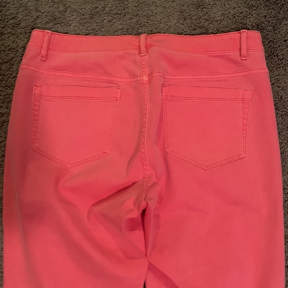 J.Jill Denim Authentic Fit Cropped Coral Pants SZ 8 - Picture 5 of 8